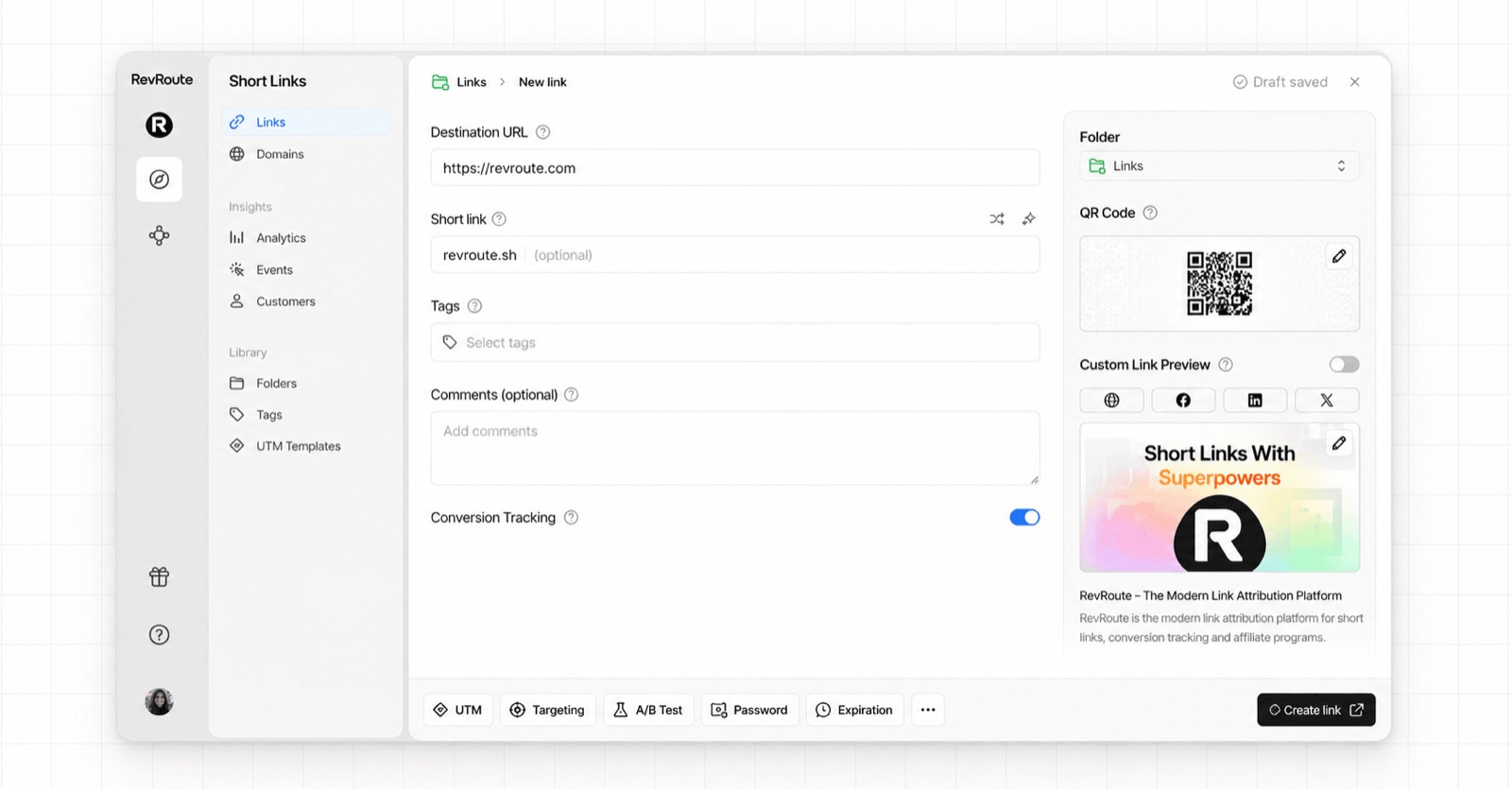 Конструктор ссылок RevRoute