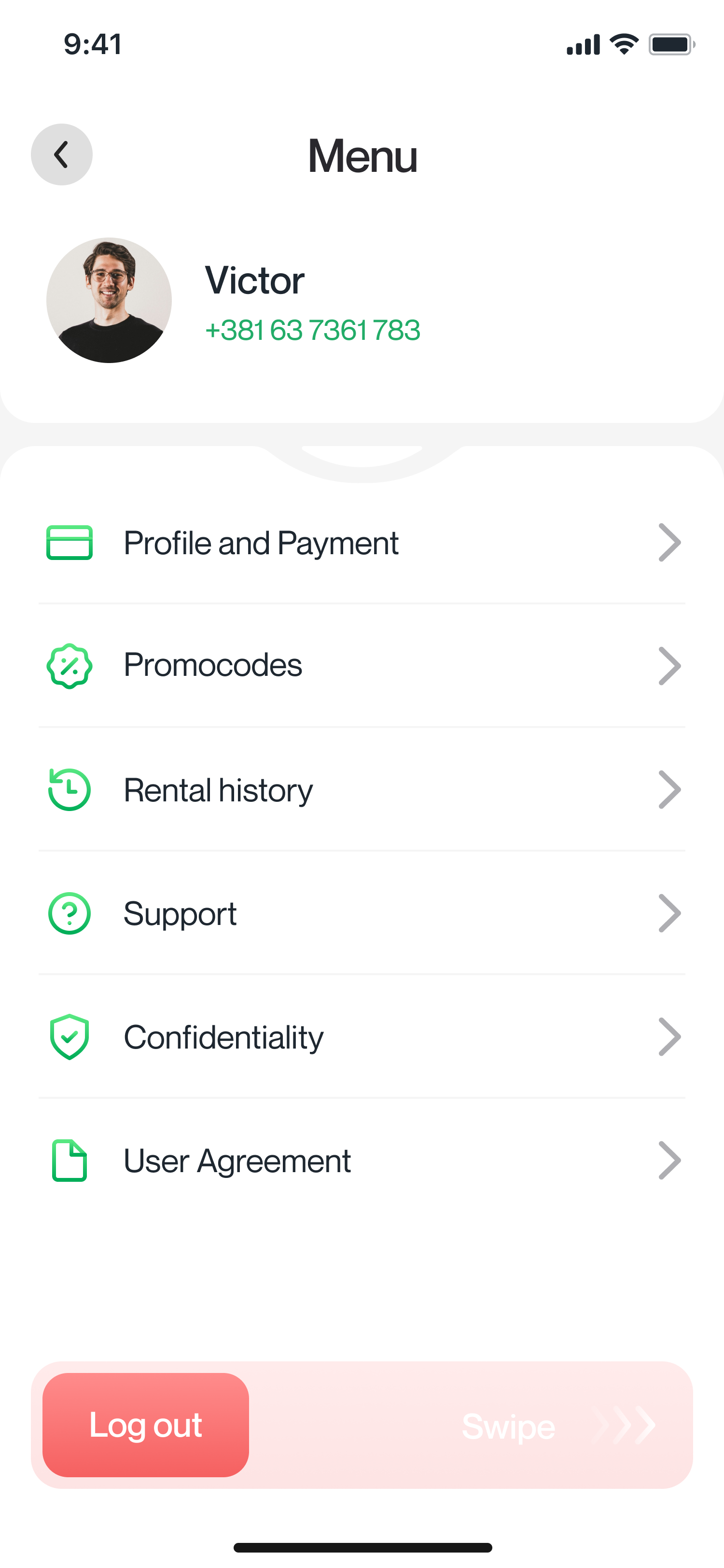 Slot - Профиль пользователя